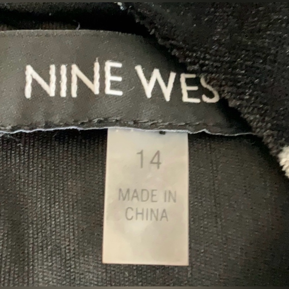 Nine West Blue and Black Sleeveless Dress NWT, Size 14 - Picture 3 of 4